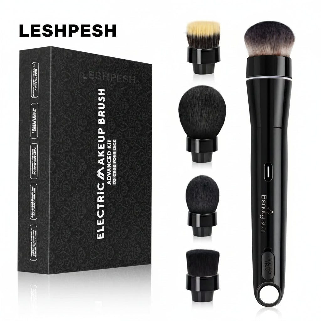 Electric Makeup Brush Set – 5-in-1 Automatic Foundation & Powder Tool